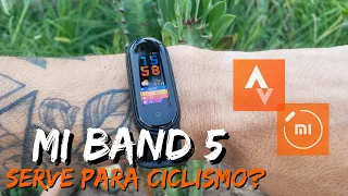 MI BAND 5 - Teste pra bike e sincronização com Strava!