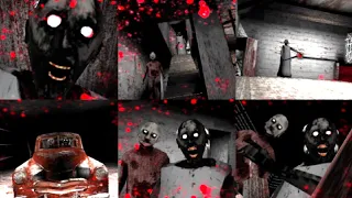Granny Jumpscares and Game Over Scenes With Grandpa