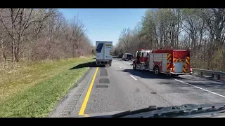 TRAILER TRUCK ROLLOVER CRASH ON I-24 EB MM12  3-28-2024 on OUT ON THE HIGHWAY 🇺🇸 TRUCKIN' THE USA 🇺🇸