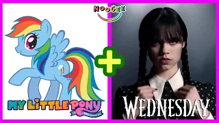 MY LITTLE PONY as WEDNESDAY CHARACTERS @noogee