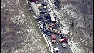 Winter weather turns deadly after highway pileups in the Midwest