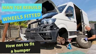 MAN TGE / VW Crafter campervan conversion build - repair part 6 - putting the front back together