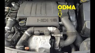 Odma 1.6HDI Montaż separatora oleju oil catch tank PCV valve 1.6hdi/TDCi Peugeot/Citroen/Ford