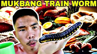 BOY TAPANG MUKBANG TRAIN WORM  | YELLOW SPOTTED MILLIPEDES