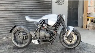 Honda CB400 ★  Cafe Racer Build TIME LAPSE - From the Beginning.