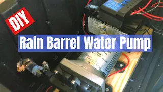 DIY Battery Operated Water Pump for Rain Barrel Irrigation, with Solar Charging