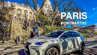 Walking Tour in Montmartre Paris, France 🇫🇷 - March 2022 - 4K HDR 60FPS