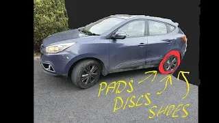 Hyundai iX35 rear brake pads / discs / shoes replacement