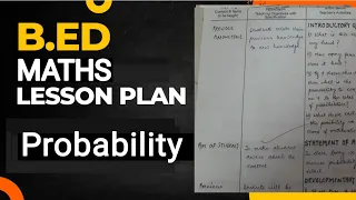 Maths lesson plan| PROBABILITY |