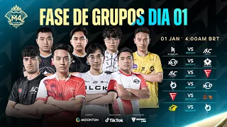 Português | Dia 1 - Fase de Grupos do M4 | Campeonato Mundial M4