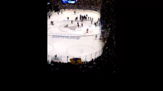 Blues Game 7 Victory handshake over Hawks