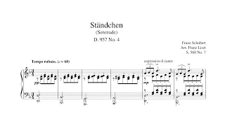 Schubert/Liszt: Serenade ("Ständchen") from Schwanengesang D. 957(audio + sheet music) [Thurzó]