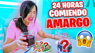 24 HORAS COMIENDO AMARGO 😱 RETO 1 Dia Comiendo por SABORES 😅 Sandra Cires Art 🔥