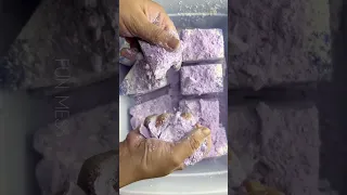 Purple Gym Chalk Reforms with Cornstarch #gymchalk #gymchalkasmr #asmr #oddlysatisfying #sleepaid