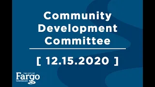 Community Development Committee - 12.15.2020