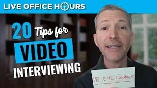 20 Tips to Ace Your Video Interview: Live Office Hours: Andrew LaCivita