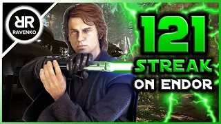 121 Anakin Skywalker Killstreak on Endor (Star Wars Battlefront 2 - Galactic Assault)