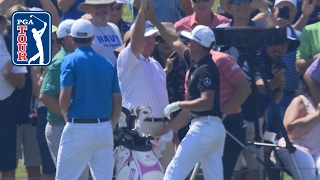 Rickie Fowler aces No. 17 on Wednesday at THE PLAYERS