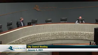 January 4, 2021 Bloomington City Council Meeting