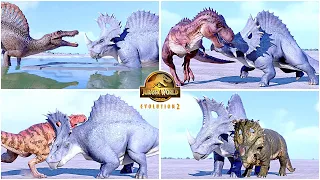 Rebel & Angel Spinoceratops All Perfect Animations & Interactions 🦖 Jurassic World Evolution 2