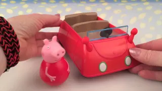 Peppa Pig Weebles push along wobbly car, unboxed