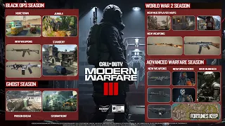 ALL MW3 Seasons CONTENT REVEALED! (Modern Warfare 3 Seasons 1-6 Road Map LEAKED)