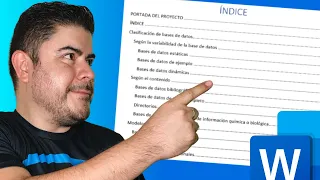 CÓMO CREAR ÍNDICE AUTOMÁTICO PARA TESIS O PROYECTOS EN WORD [Tabla de contenido]