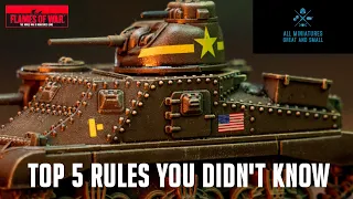 5 Rules you didn't know you didn't know for Flames of War