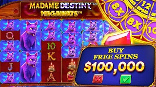 Buying a $100,000 Bonus on Madame Destiny Megaways!