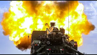 China’s big gun firing at targets, the most advanced truck howitzer in the world