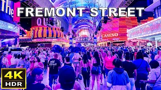 [4K HDR] Fremont Street Las Vegas Walking Tour | 2023 | Las Vegas, Nevada USA