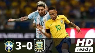 BRASIL VS ARGENTINA Full Match HIGHLIGHTS & GOALS HD | BRA 3-0 ARG