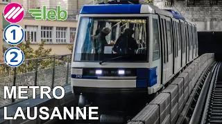 🇨🇭 All the Lines - Lausanne Metro (M1 - M2 - LEB) Toutes les Lignes (2022) (4K)