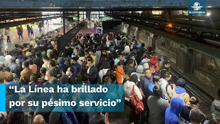 Línea 8 del metro colapsa por alta afluencia