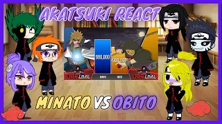 Akatsuki react to Minato vs Obito 🔥 Akatsuki reagindo a Minato vs Obito 🔥 Gacha Club