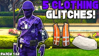 GTA 5 ONLINE TOP 5 CLOTHING GLITCHES AFTER PATCH 1.62! (Invisible Torso, White Duffel Bag & More!)