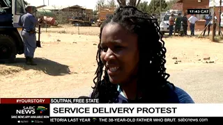 Service delivery protest in Soutpan, Free State