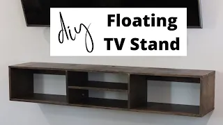 EASY DIY FLOATING TV STAND ✨ Weekend Project!