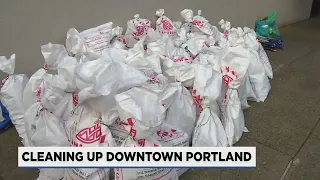 Hundreds pick up trash in downtown Portland on MLK Jr. Day of Service
