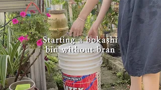 How to start a Bokashi bin without bran | Bokashi Home Composting | Low Waste Living | Sydney Tay