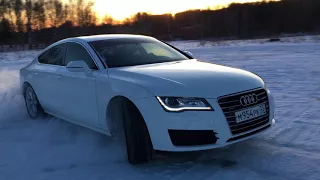 Audi A7 Quattro 3.0TFSI 300hp in Snow = FUN / Ауди А7 Кваттро 300 л.с. зимой это круто