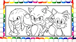 Sonic Team - Coloring Pages NEW Sonic 3 Tails,Knuckles Cartoon - On & On [NCS Release]