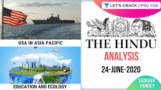 24-June-2020 | The Hindu Newspaper Analysis | Current Affairs for UPSC CSE/IAS | Saurabh Pandey