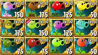 All PEA Plants Power-Up! in Plants vs Zombies 2