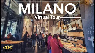 Walking in Milan Italian Street Food Tour Mercato Centrale November 2021 (4K 60fps)