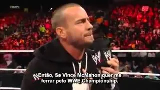 WWE Raw,CM Punk Promo Legendada Sobre The Rock ter ganho o Titulo no Royal Rumble 2013.