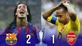 Barcelona 2  x  1 Arsenal final épica da UEFA Champions League 2006 Ronaldinho,Eto'o,Iniesta  HD
