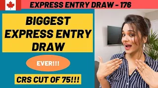 Canada Express Entry Latest Draw | BIGGEST DRAW IN THE HISTORY | Lowest CRS Score | Canada Stories