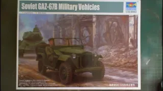 TRUMPETER 1/35 Scale soviet GAZ-67B Un-Boxing