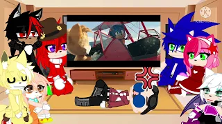 Sonic characters react to the sonic the hedgehog 2 movie trailer